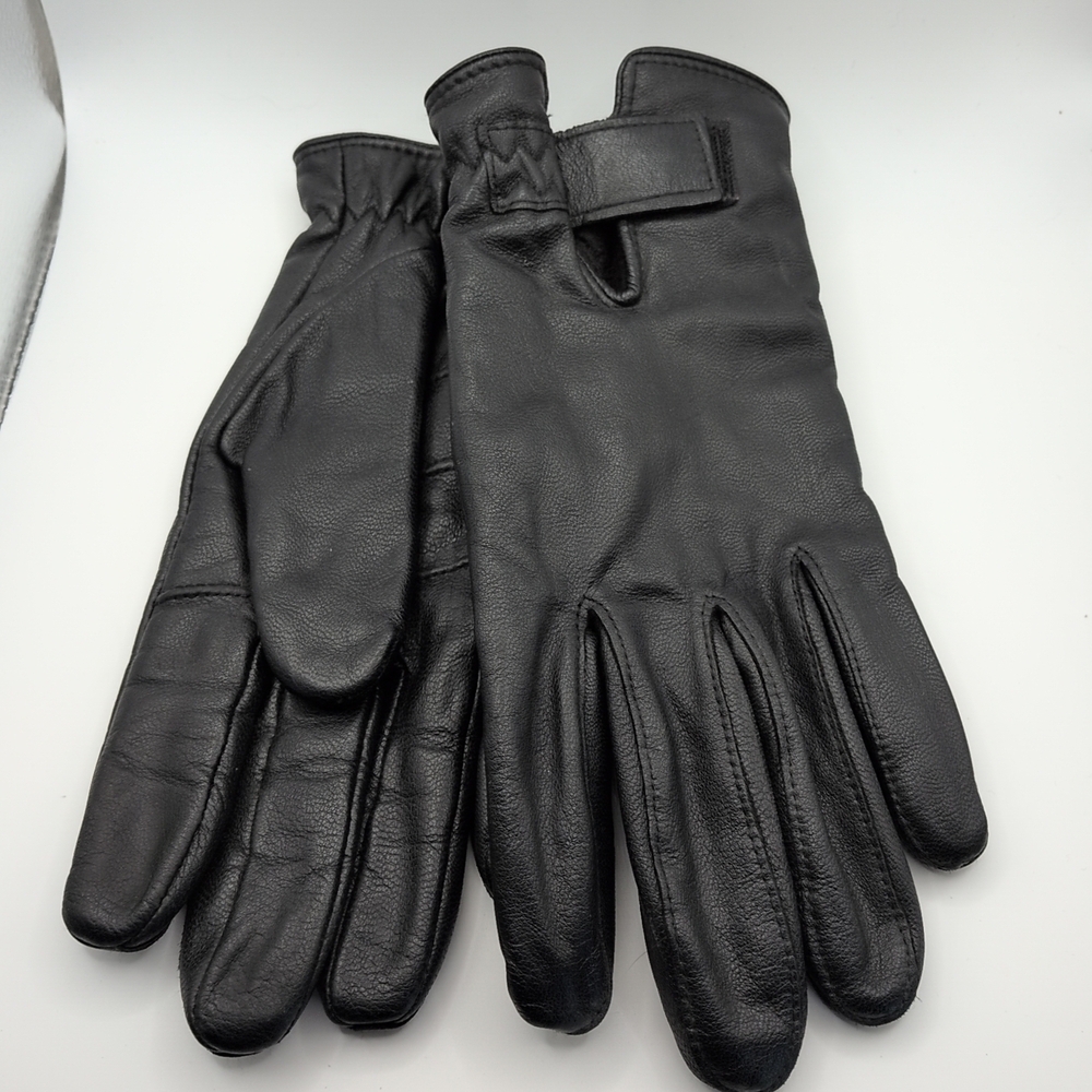3M Thinsulate Black Leather Gloves
